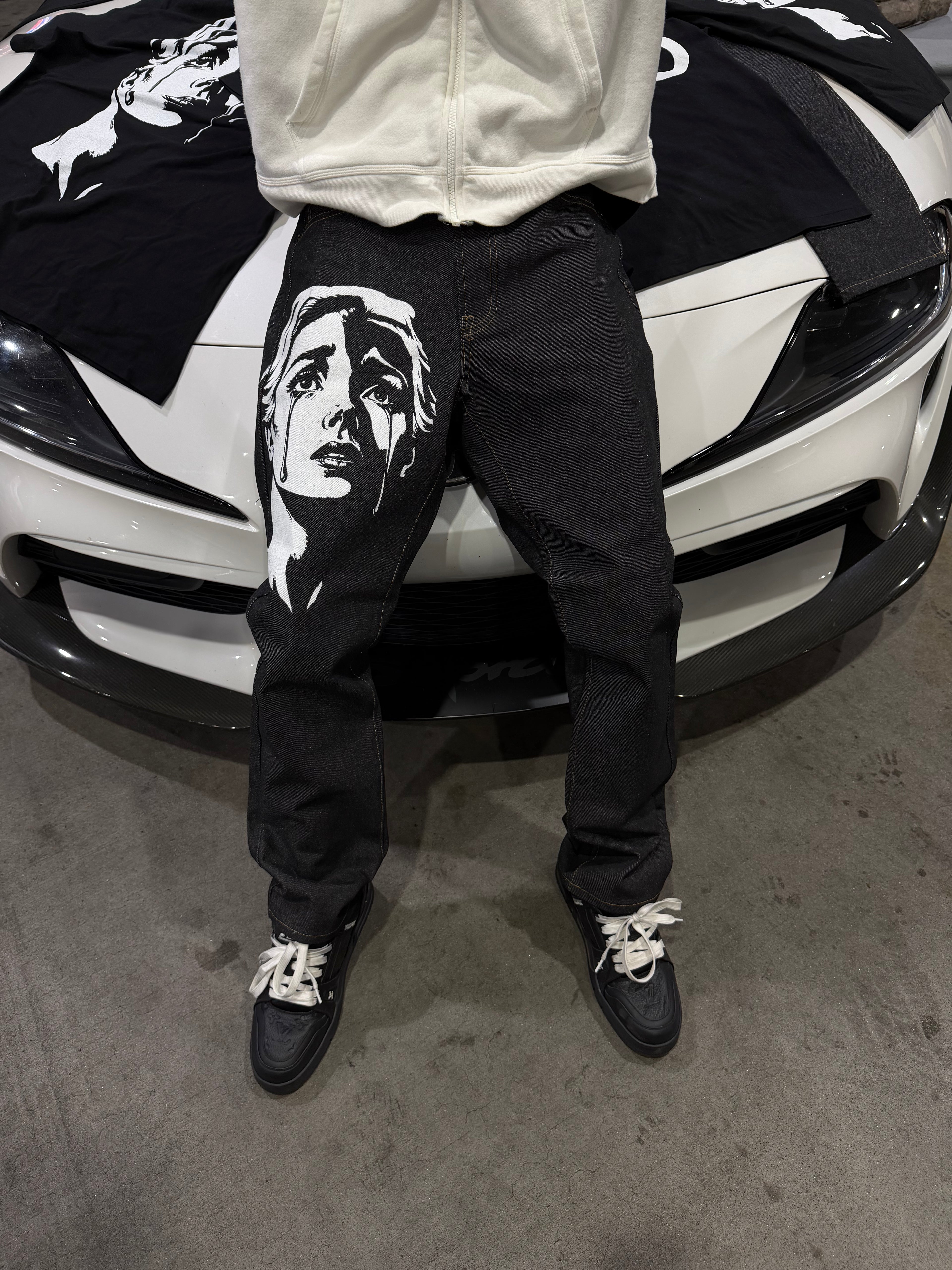 Beauty in tha struggle Charcoal Black Jeans