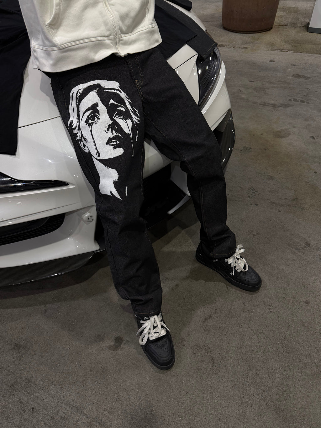 Beauty in tha struggle Charcoal Black Jeans