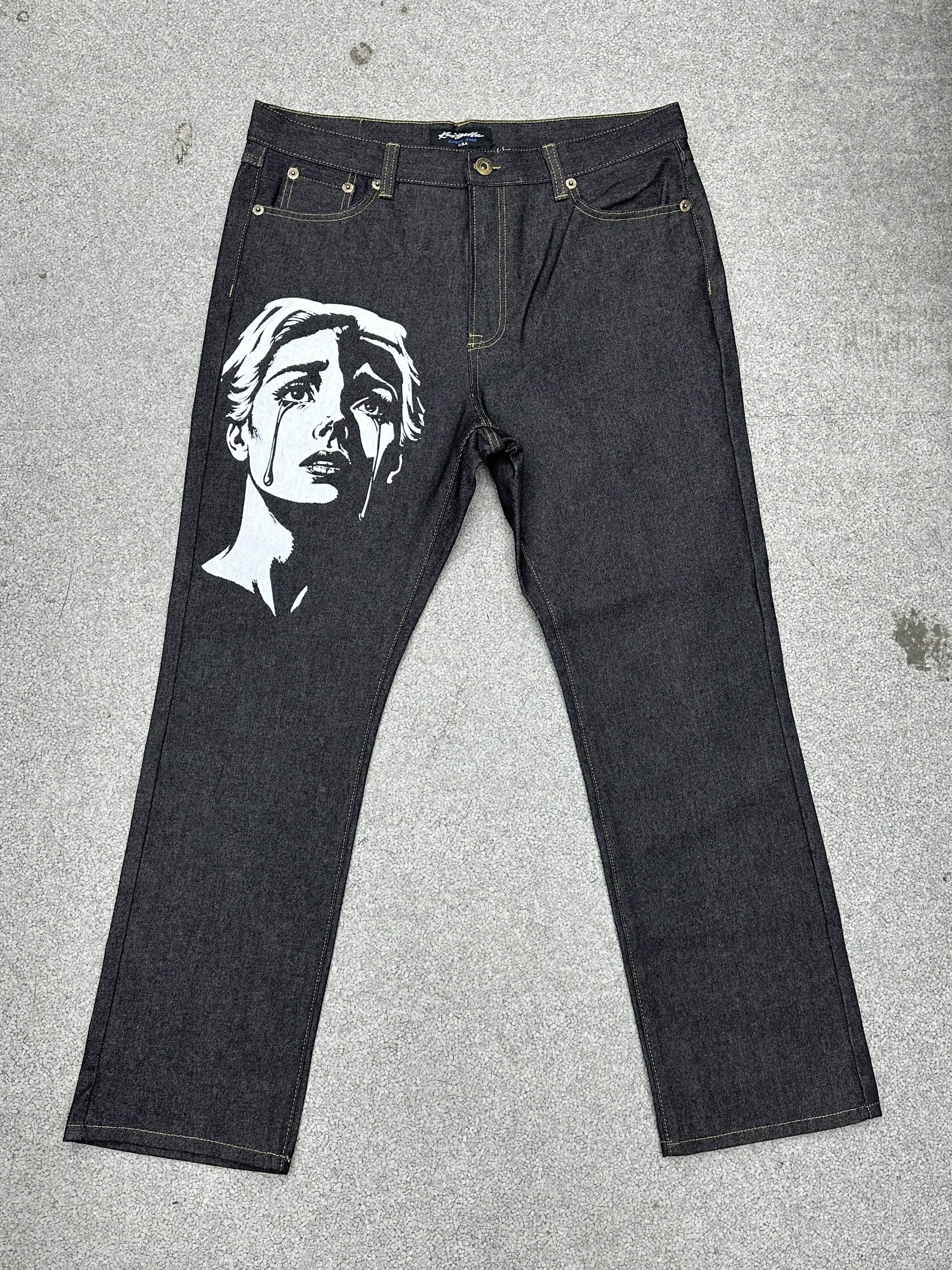 Beauty in tha struggle Charcoal Black Jeans