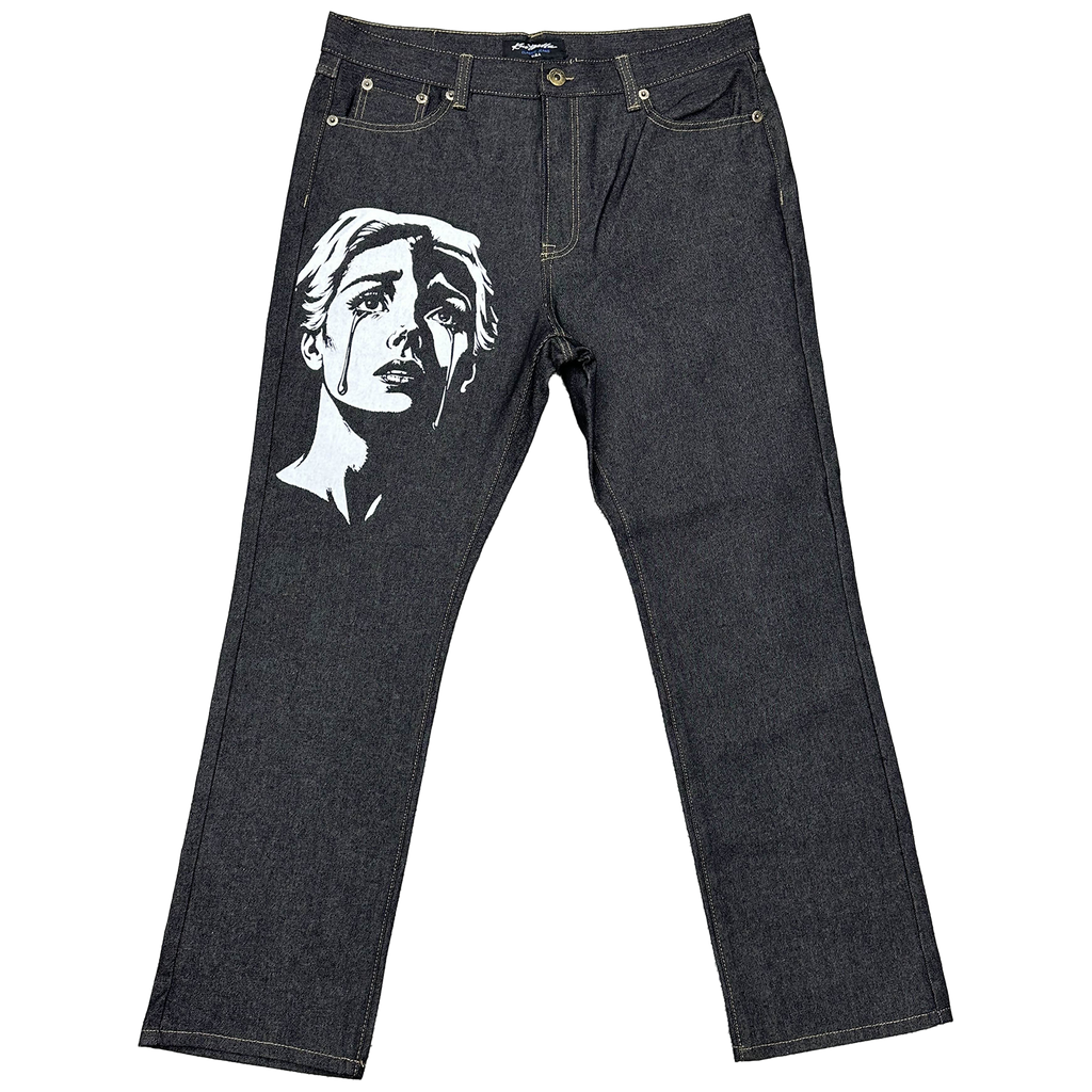 Beauty in tha struggle Charcoal Black Jeans