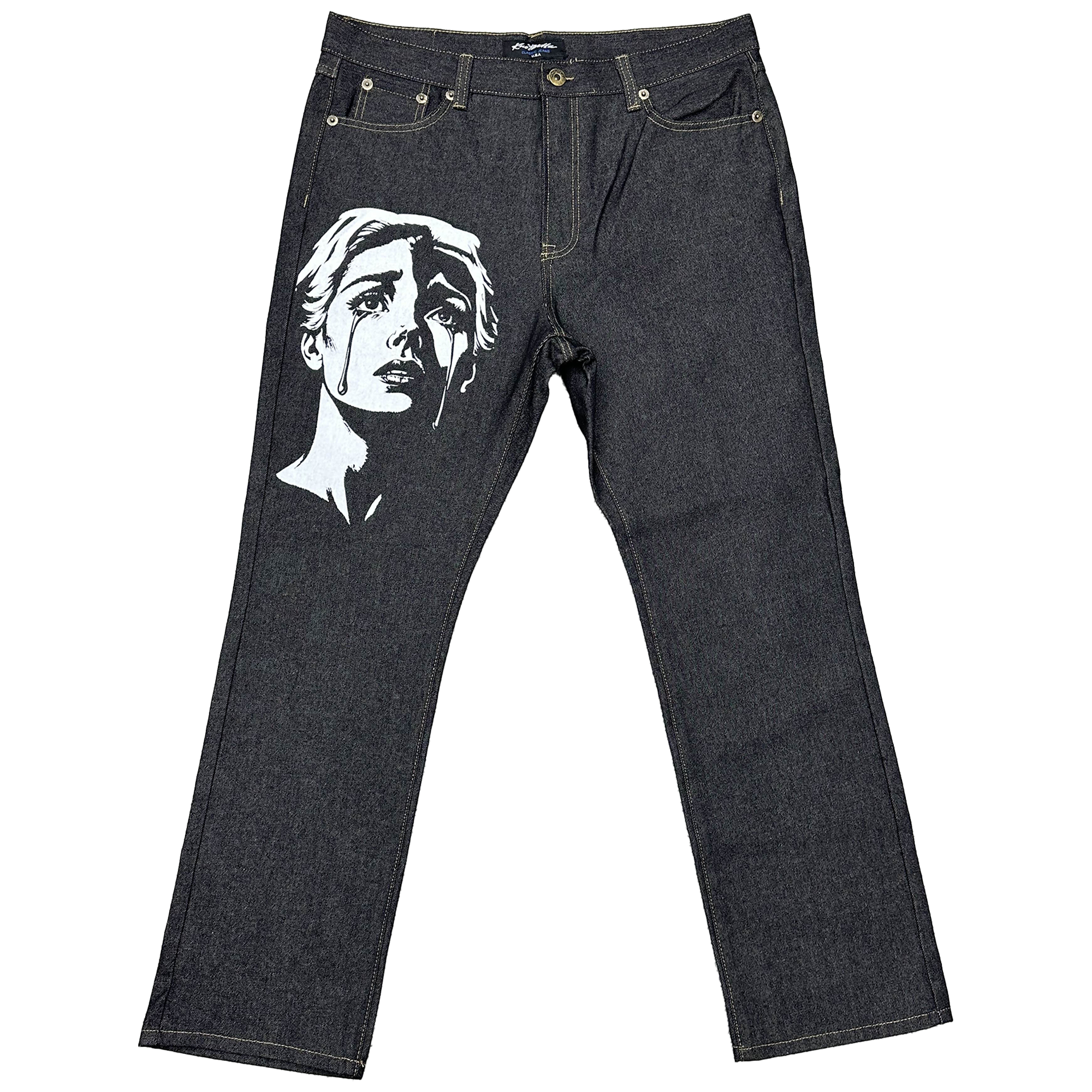 Beauty in tha struggle Charcoal Black Jeans